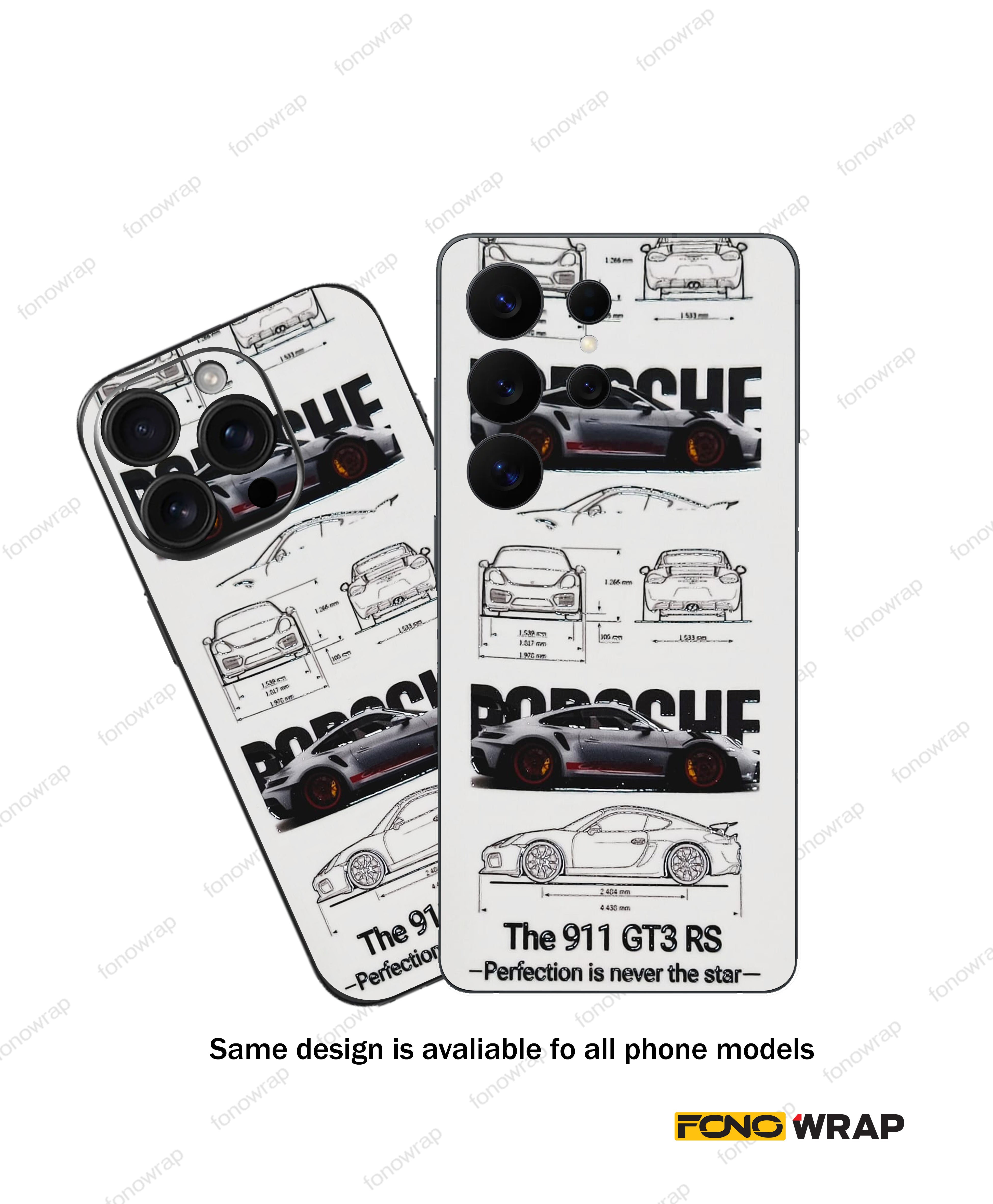 911 GT3 RS 3D Embossed Mobile Skin