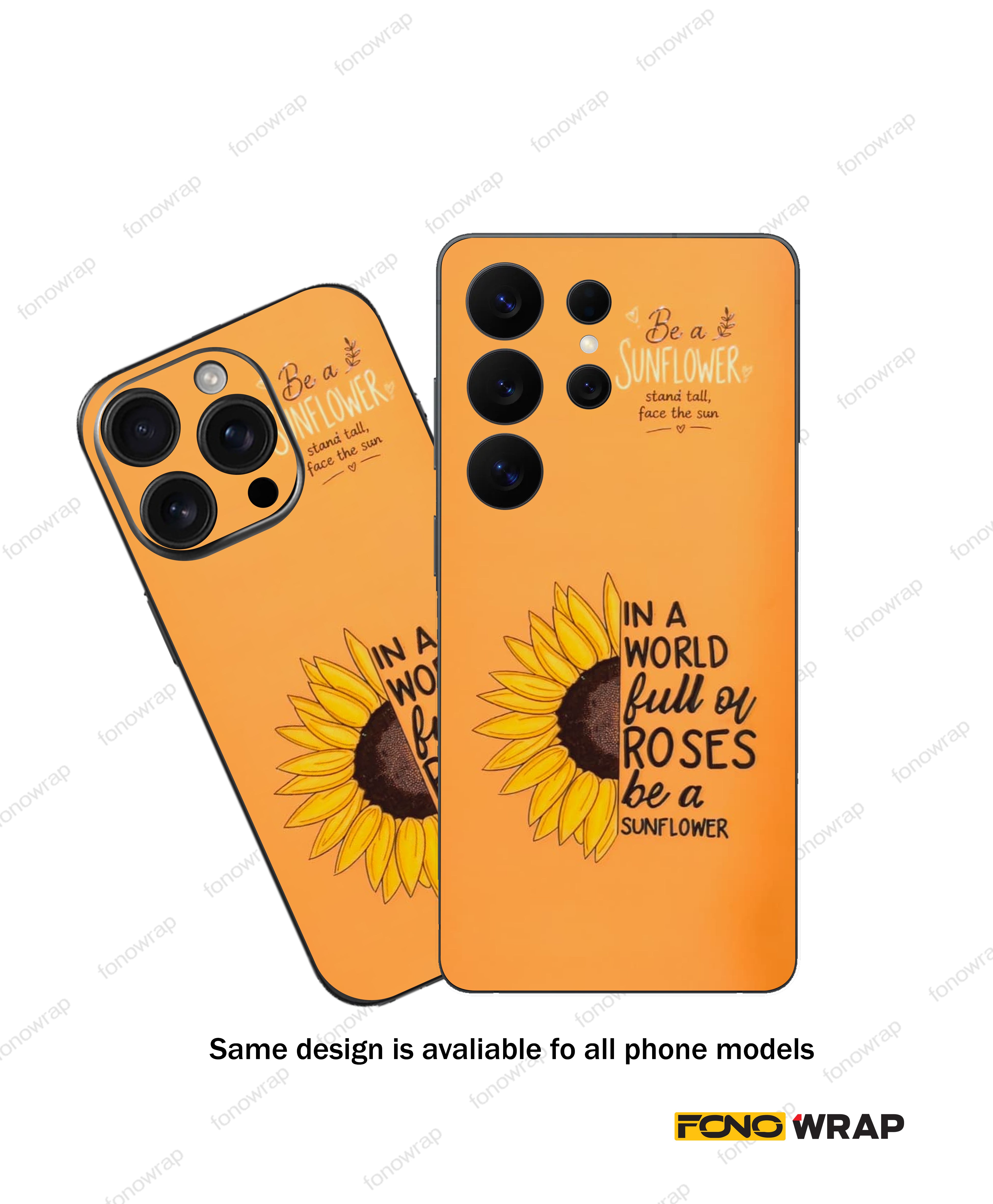 Sunflower 3D Embossed Mobile Skin
