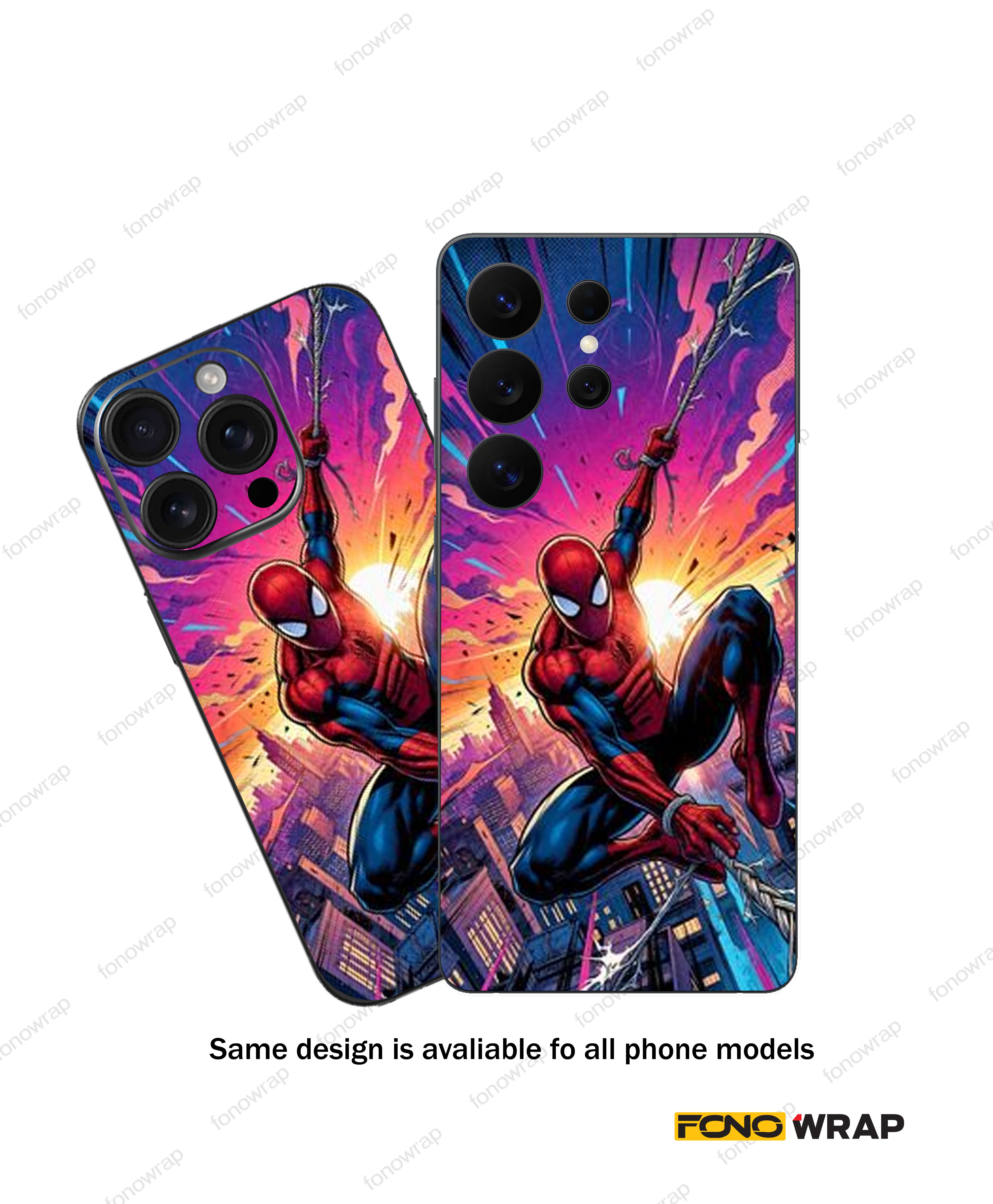 Spiderman 3D Embossed Mobile Skin