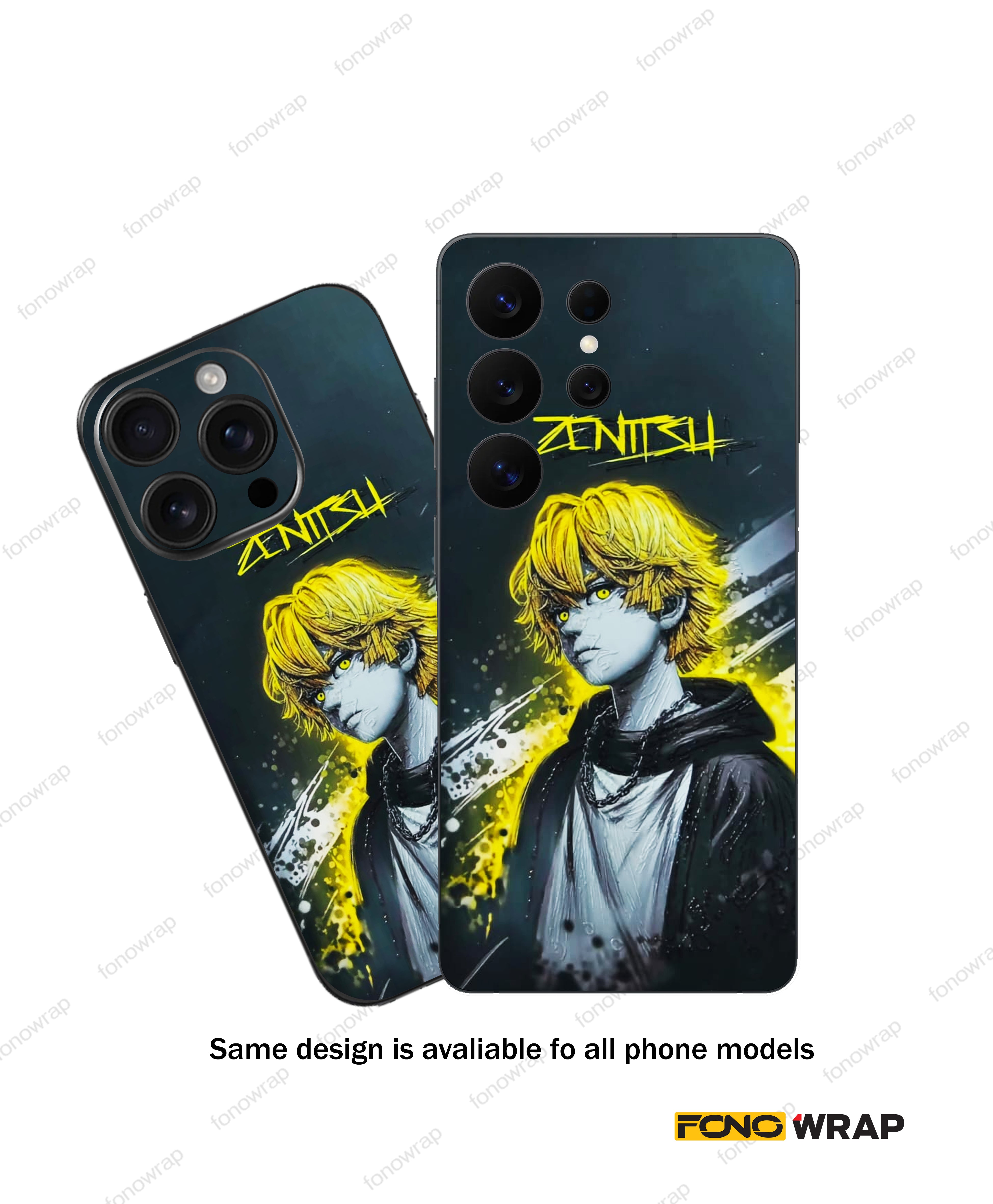 Zenitsu 3D Embossed Mobile Skin