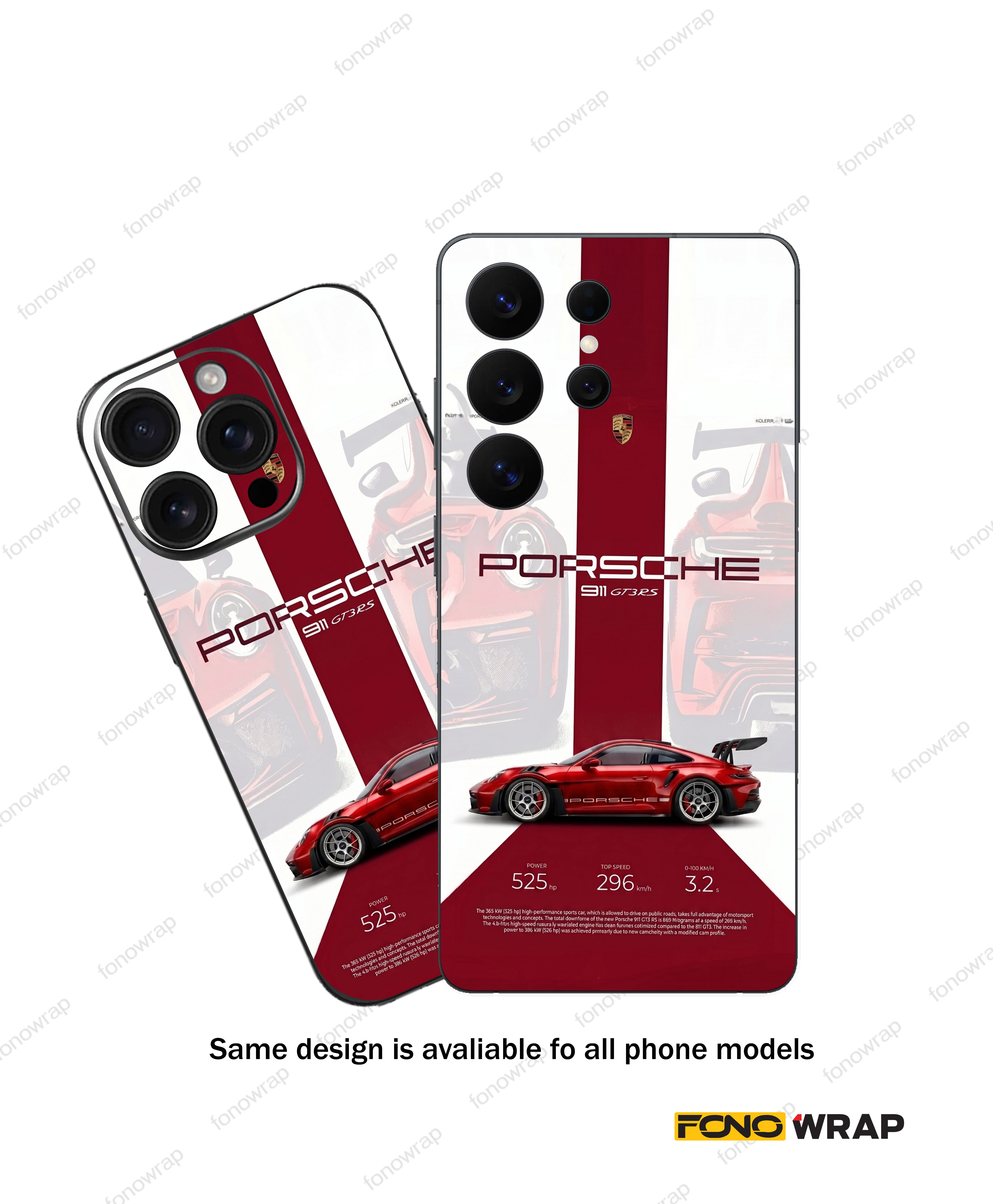 Porsche new Embossed Mobile Skin
