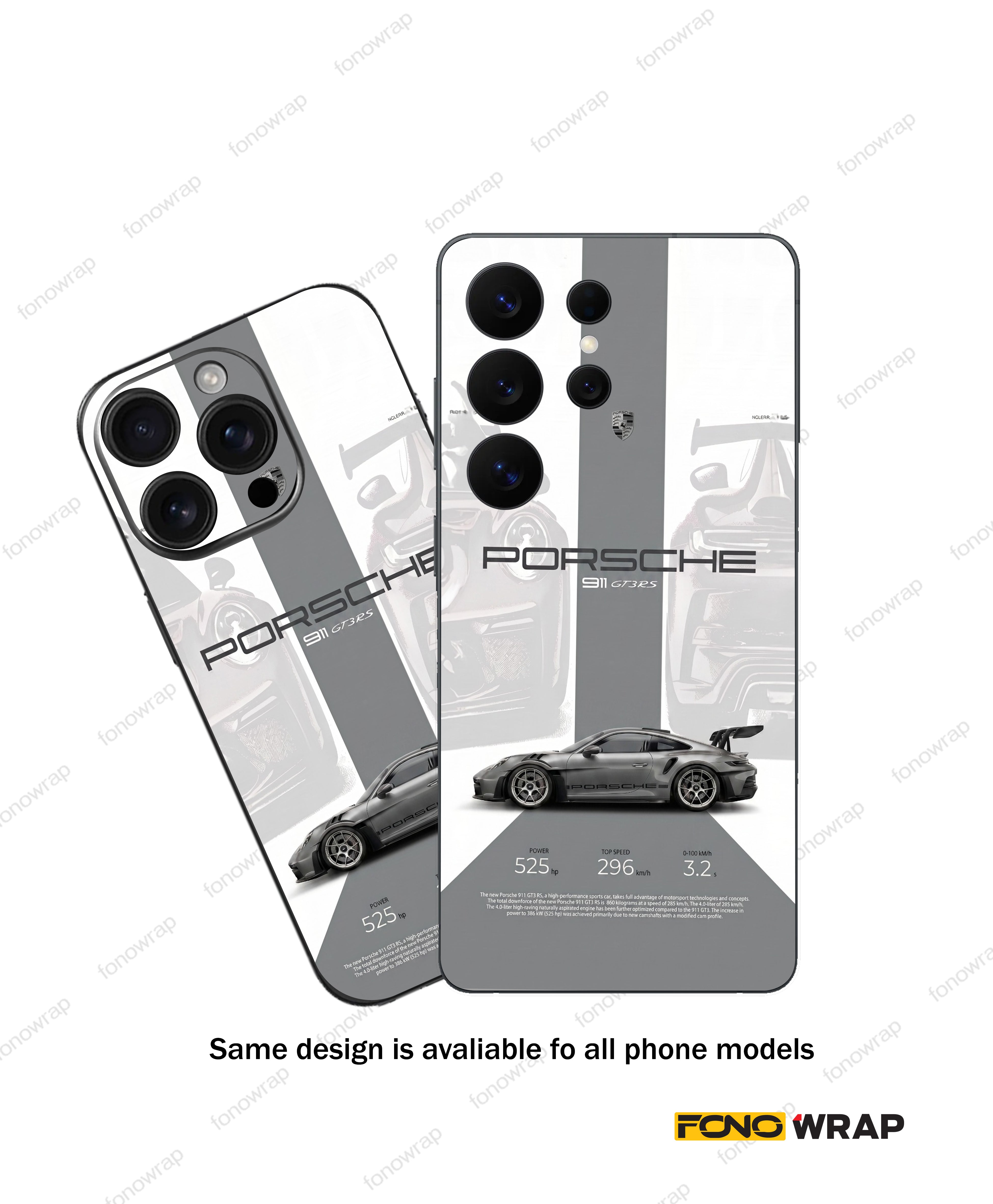 Porsche Sports Embossed Mobile Skin