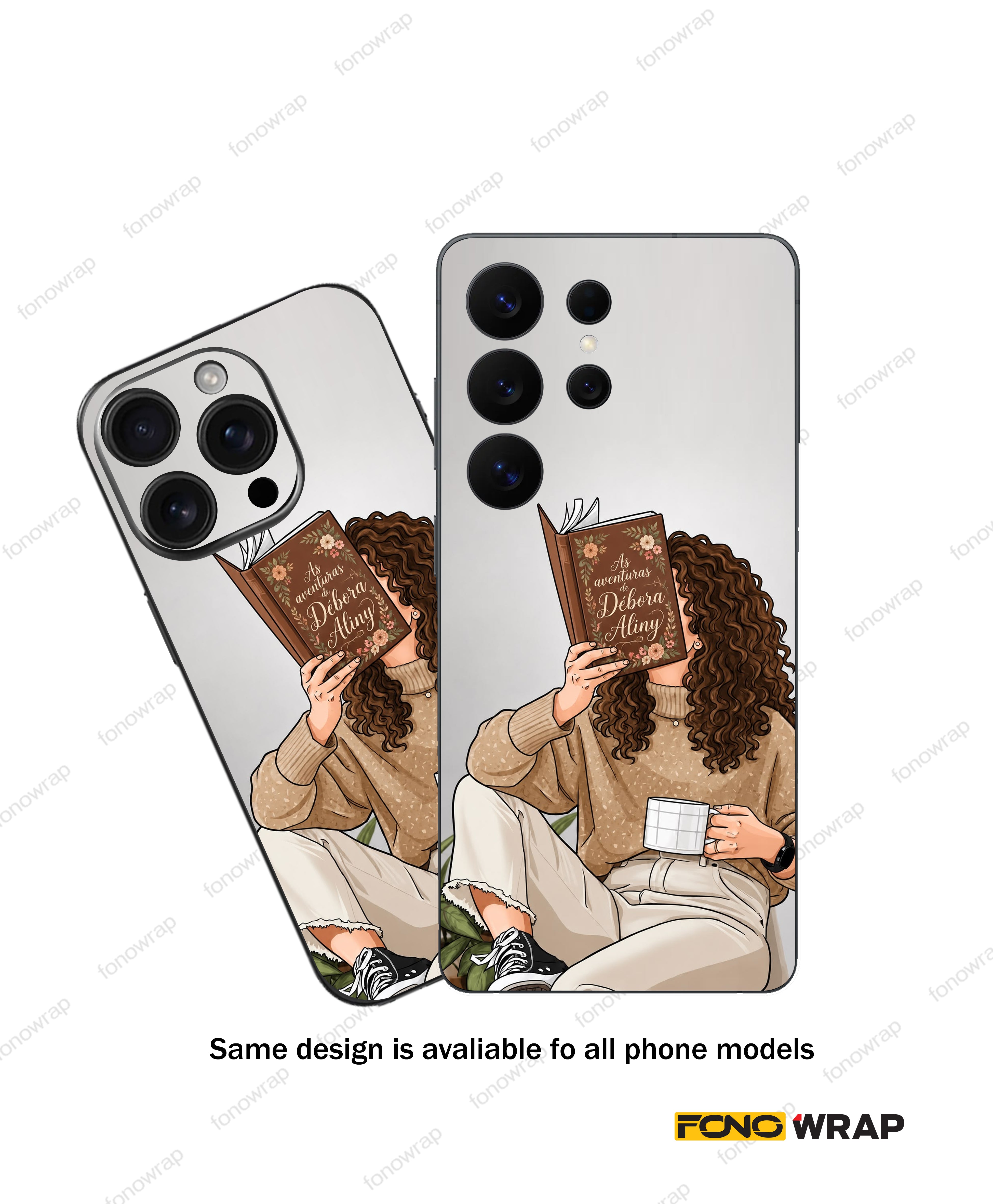 Story Book Embossed Mobile Skin