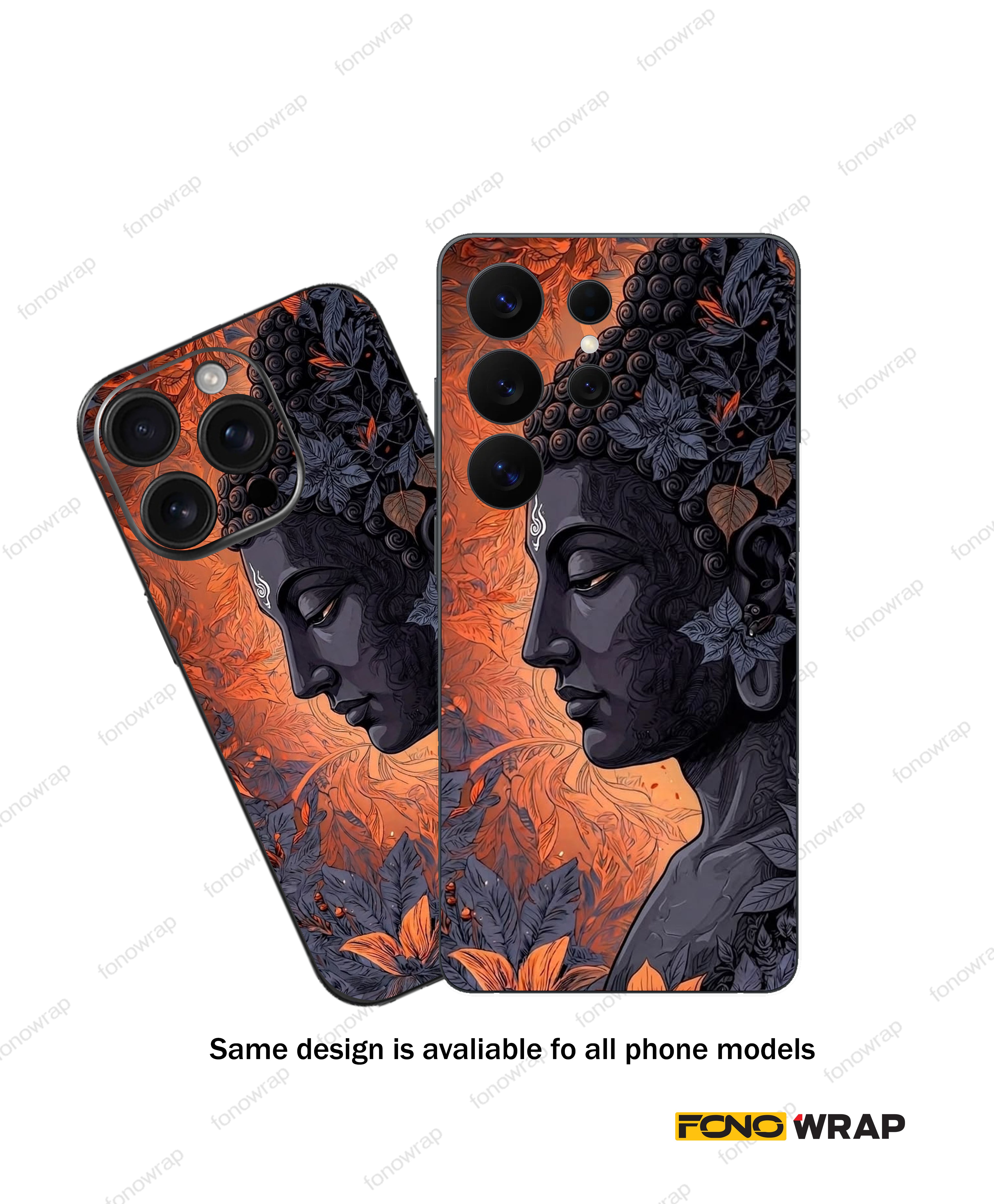 lord Buddha Embossed Mobile Skin