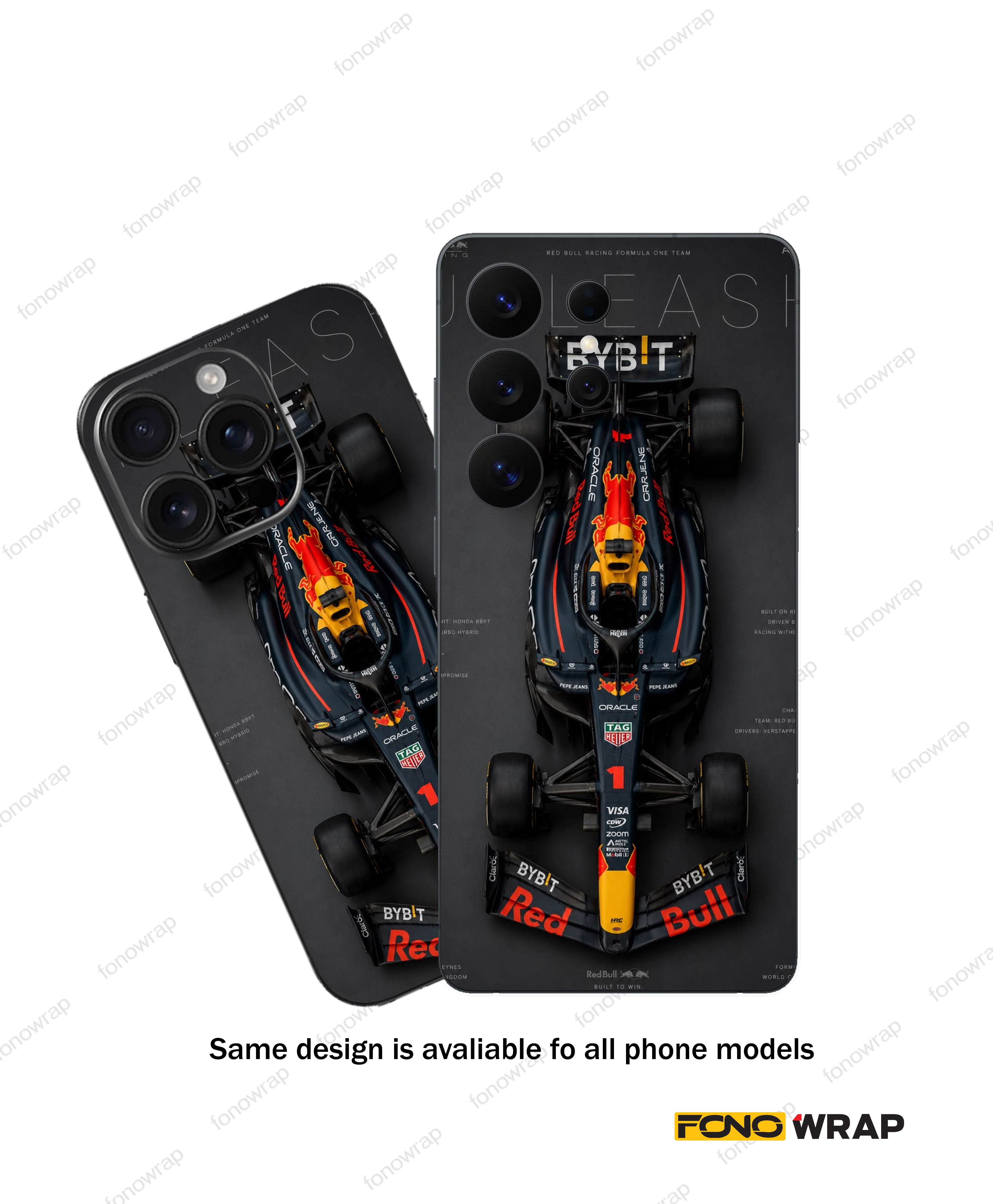 Red Bull Racing Embossed Mobile Skin