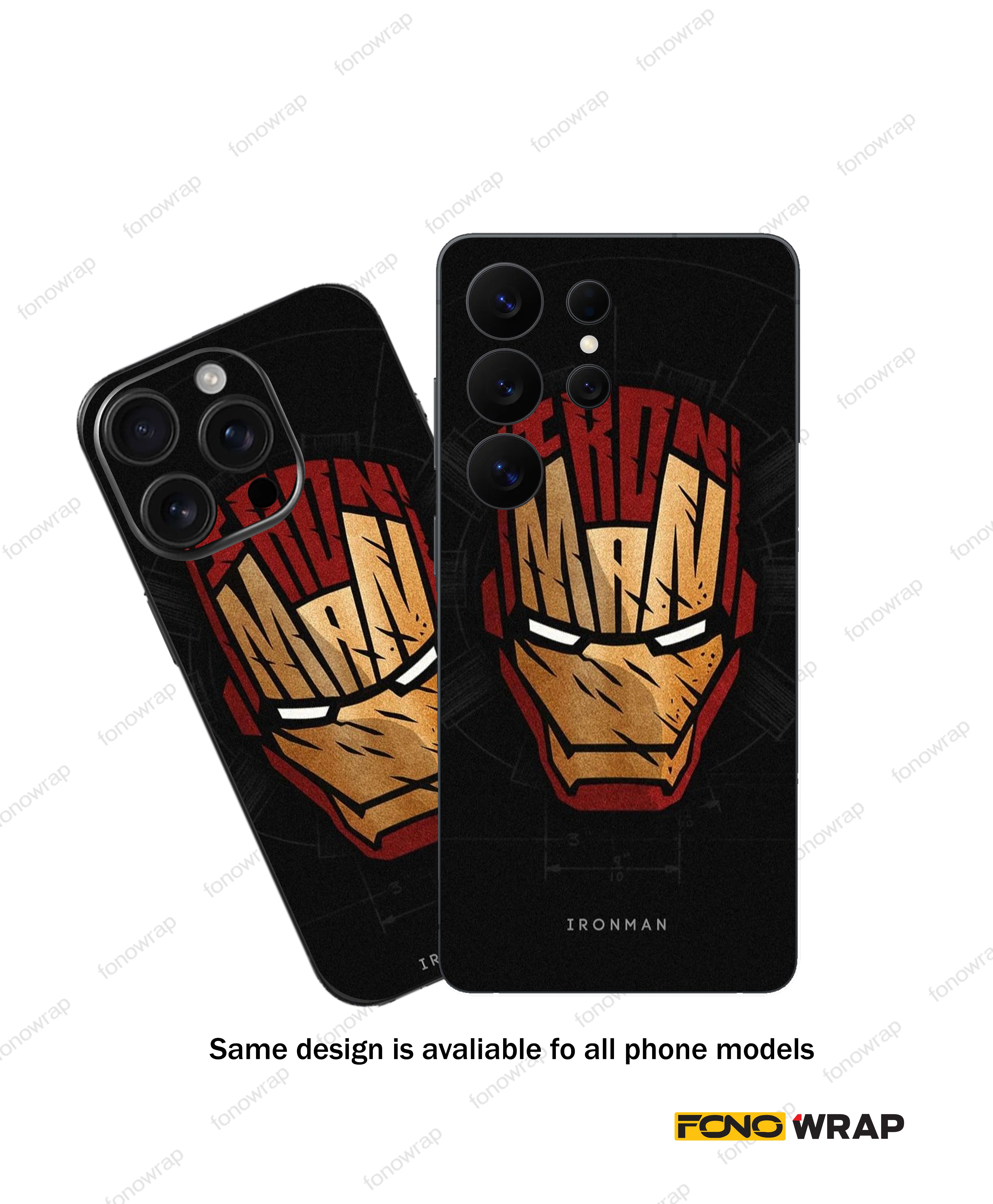 Iron Man Embossed Mobile Skin