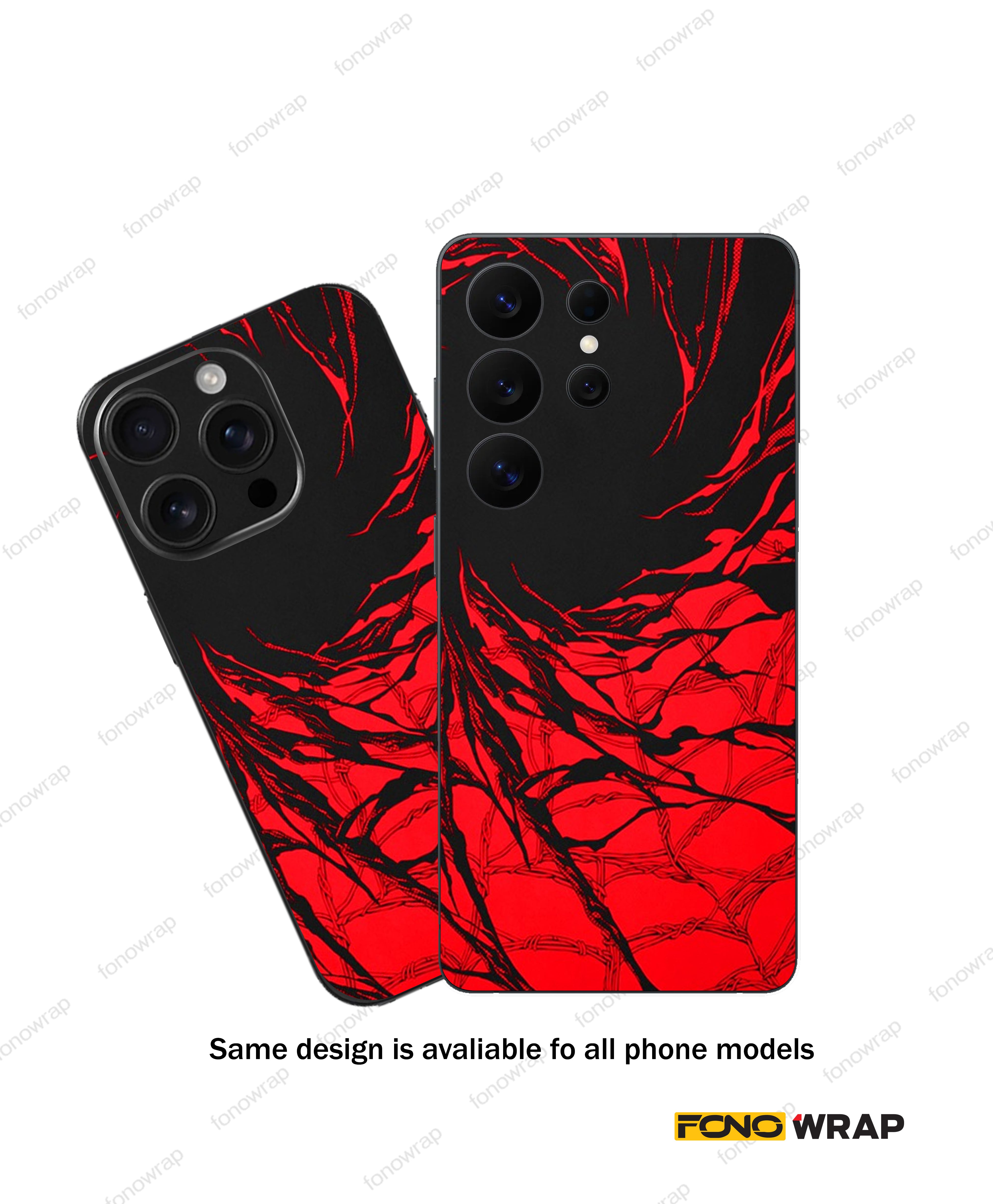Carnage Red Embossed Mobile Skin