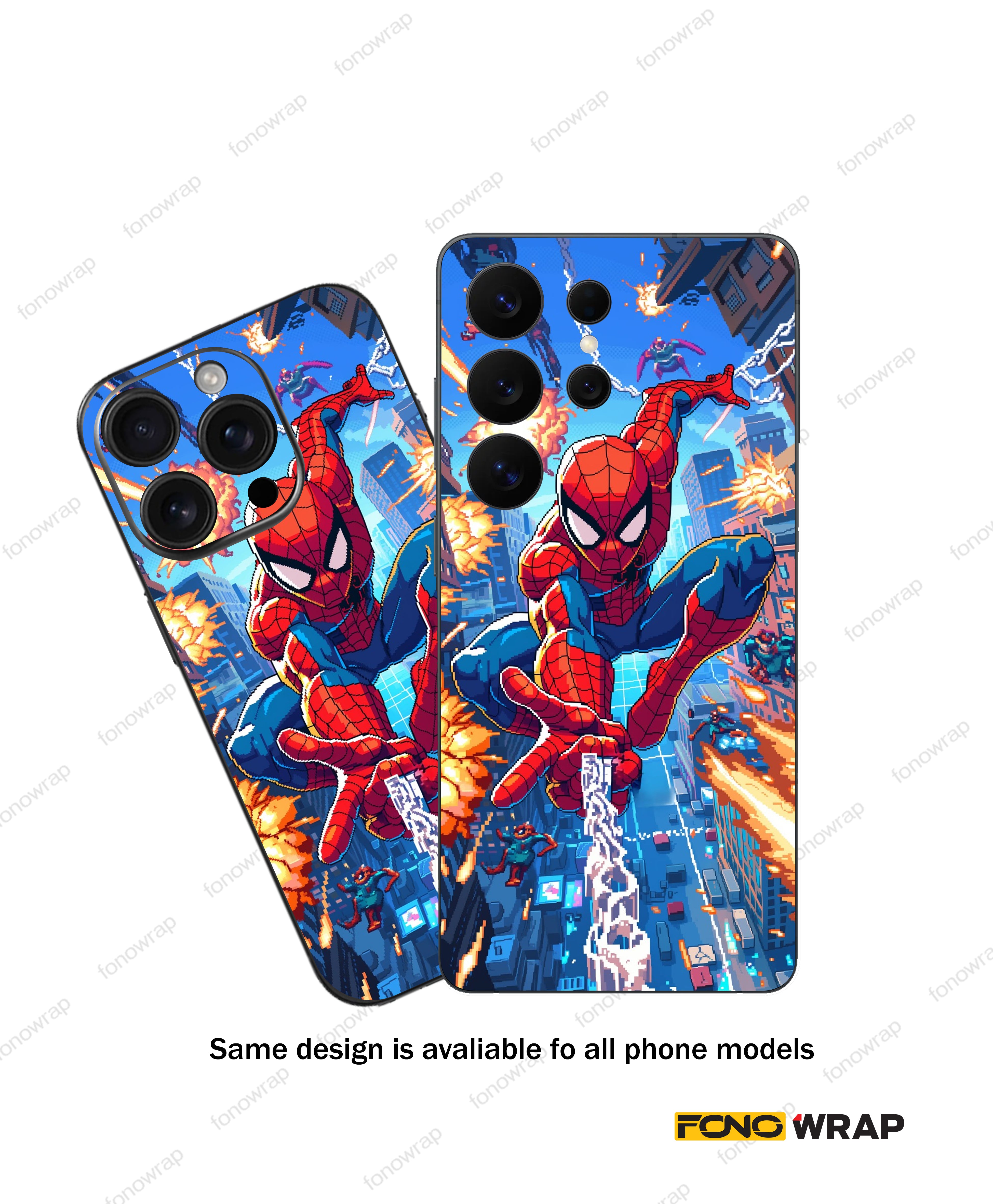 Spiderman Embossed Mobile Skin