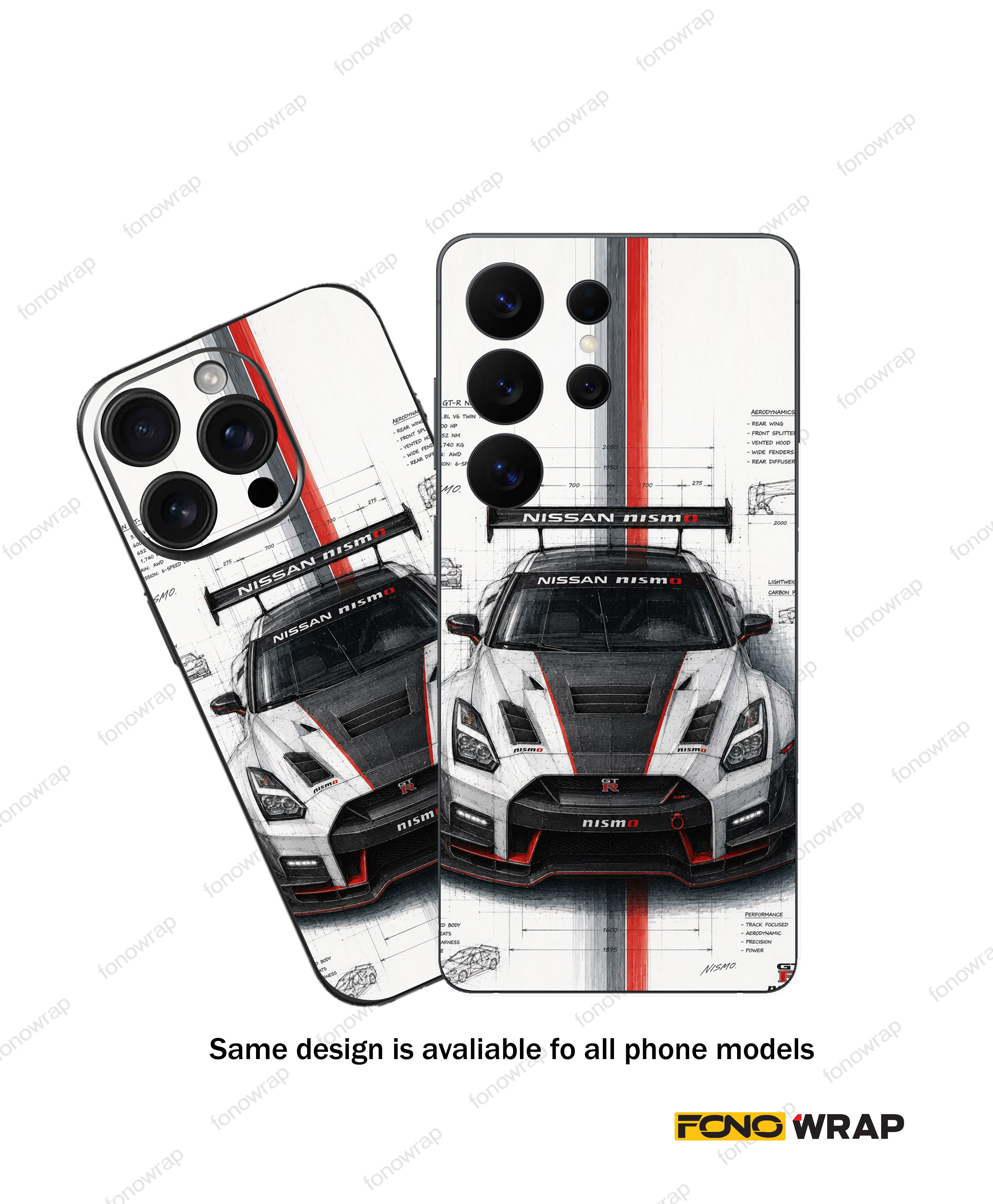 GT-R Nismo 3D Embossed Mobile Skin