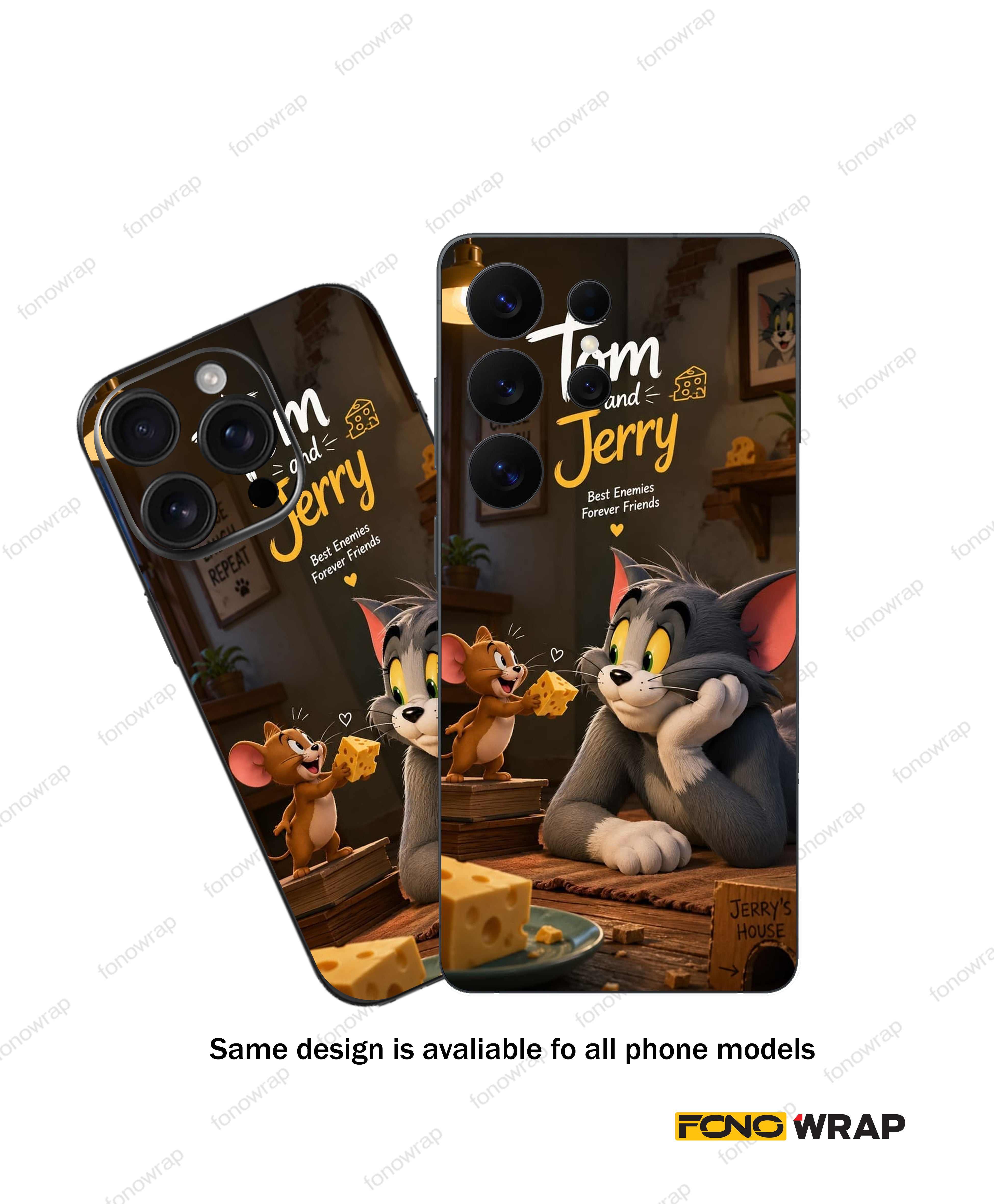 Tom And Jerry 3D Embossed Mobile Skin