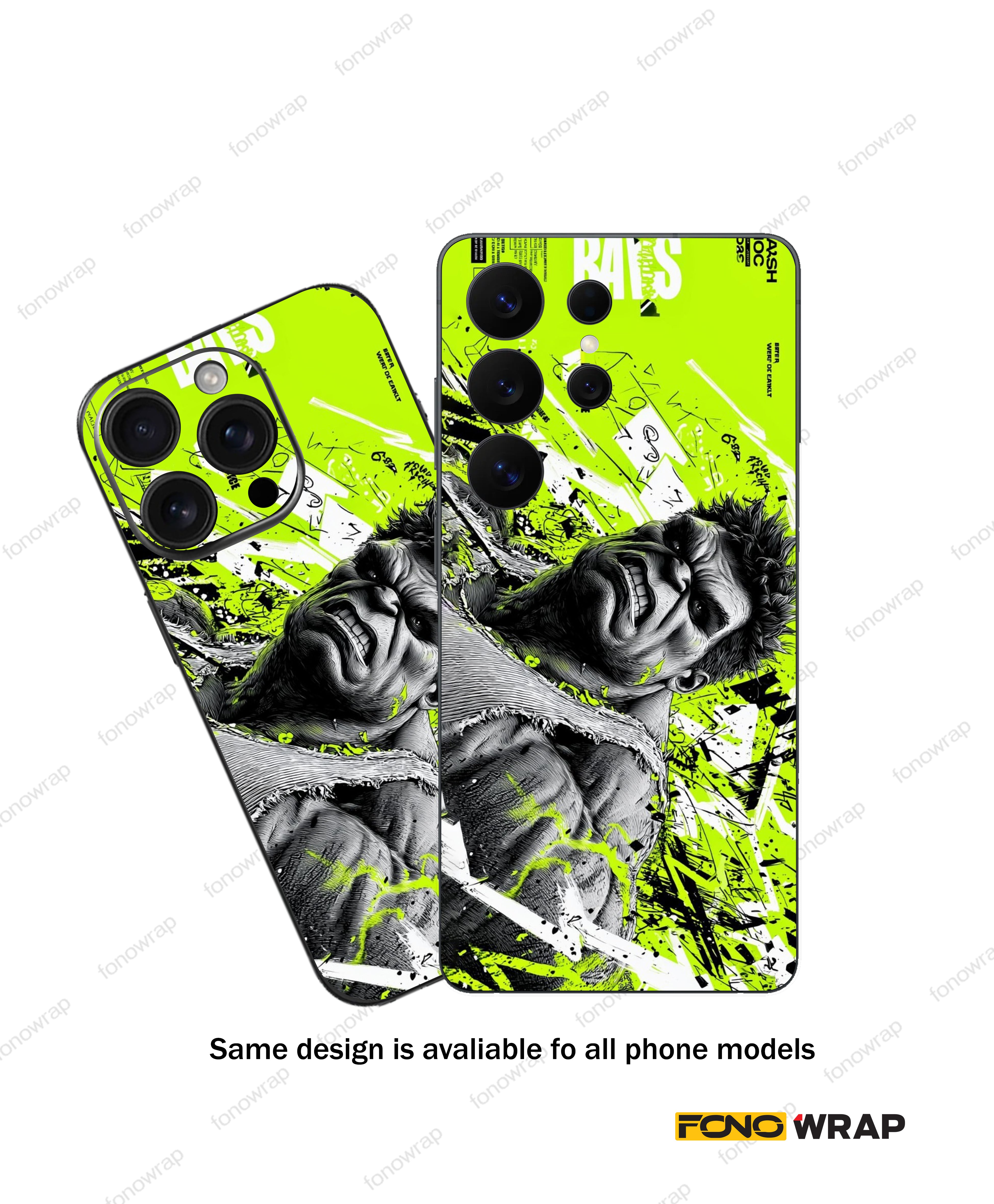 Hulk 3D Embossed Mobile Skin
