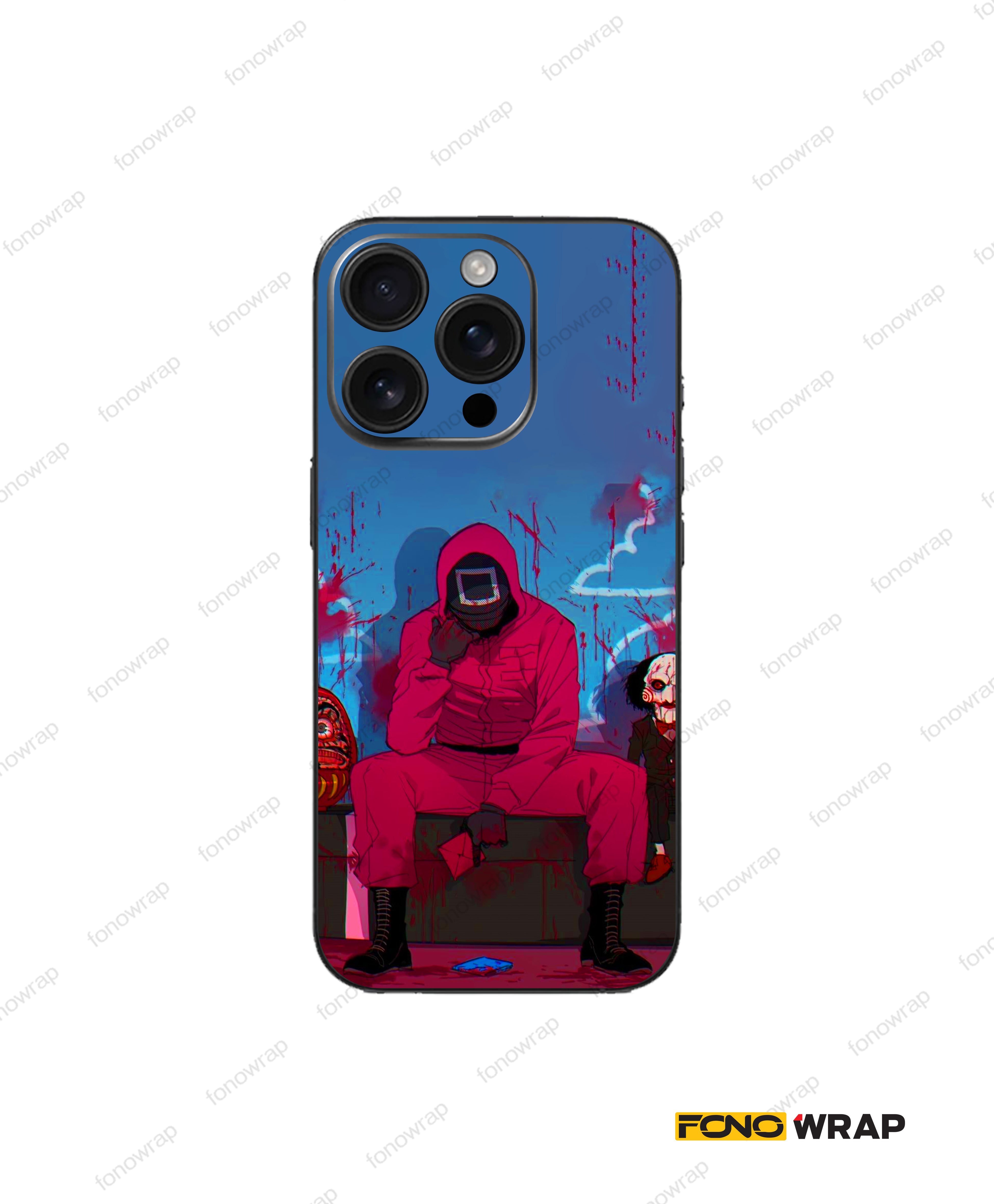 Squid Encounters 3D Embossed Mobile Skin