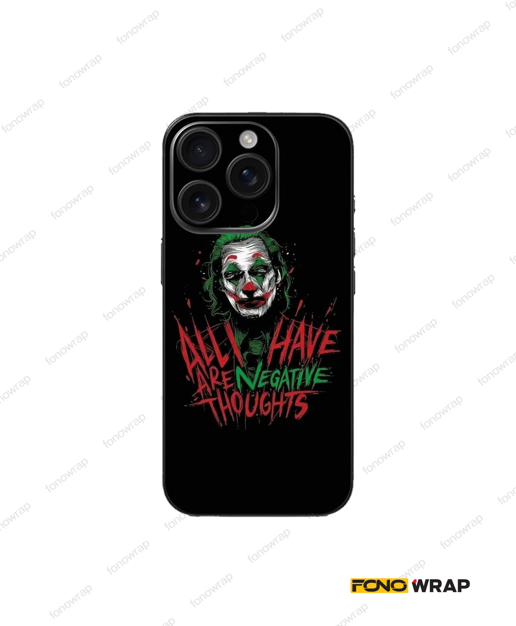 Negative Thoughts Embossed Mobile Skin