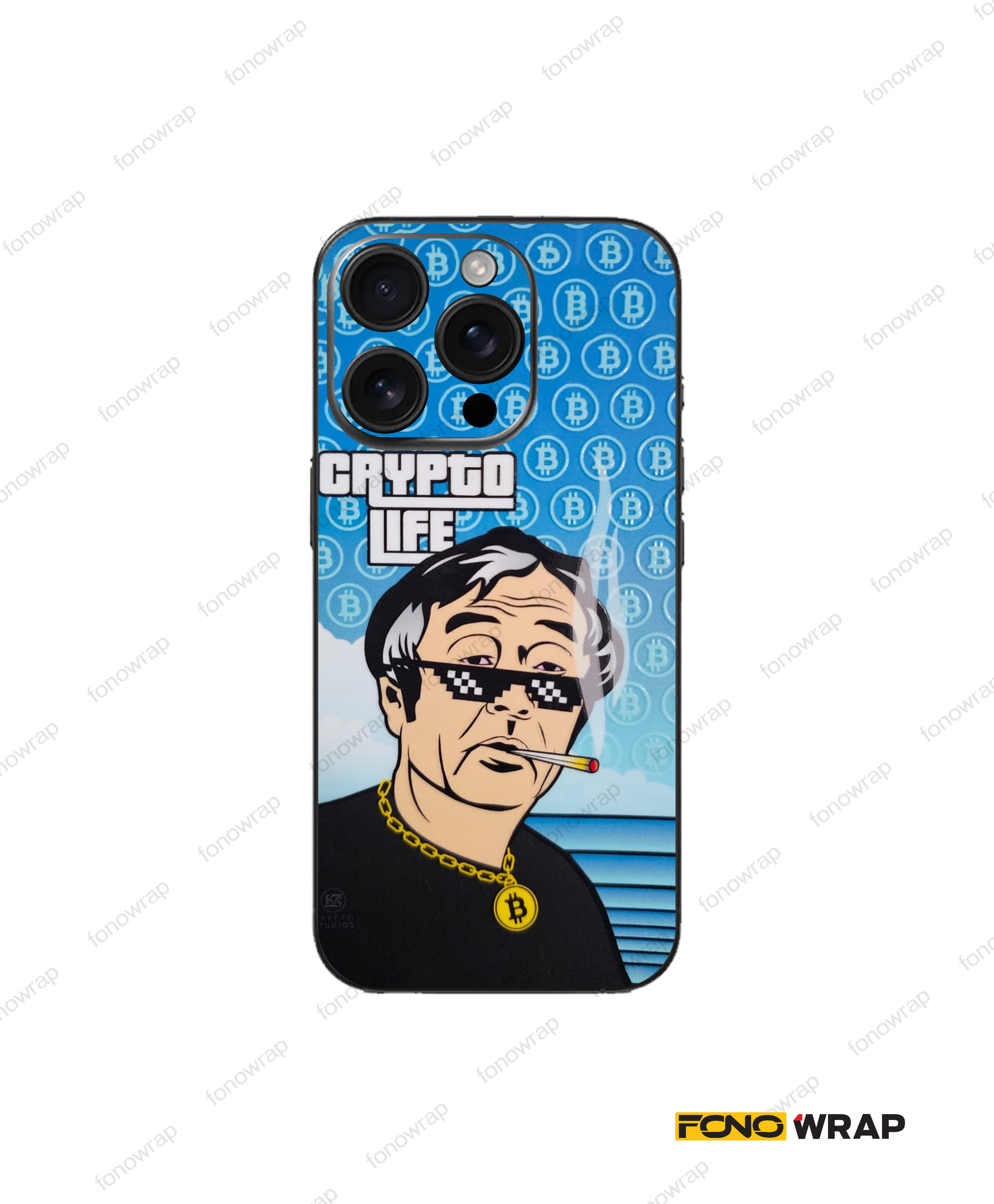 Crypto Life 3D Embossed Mobile Skin