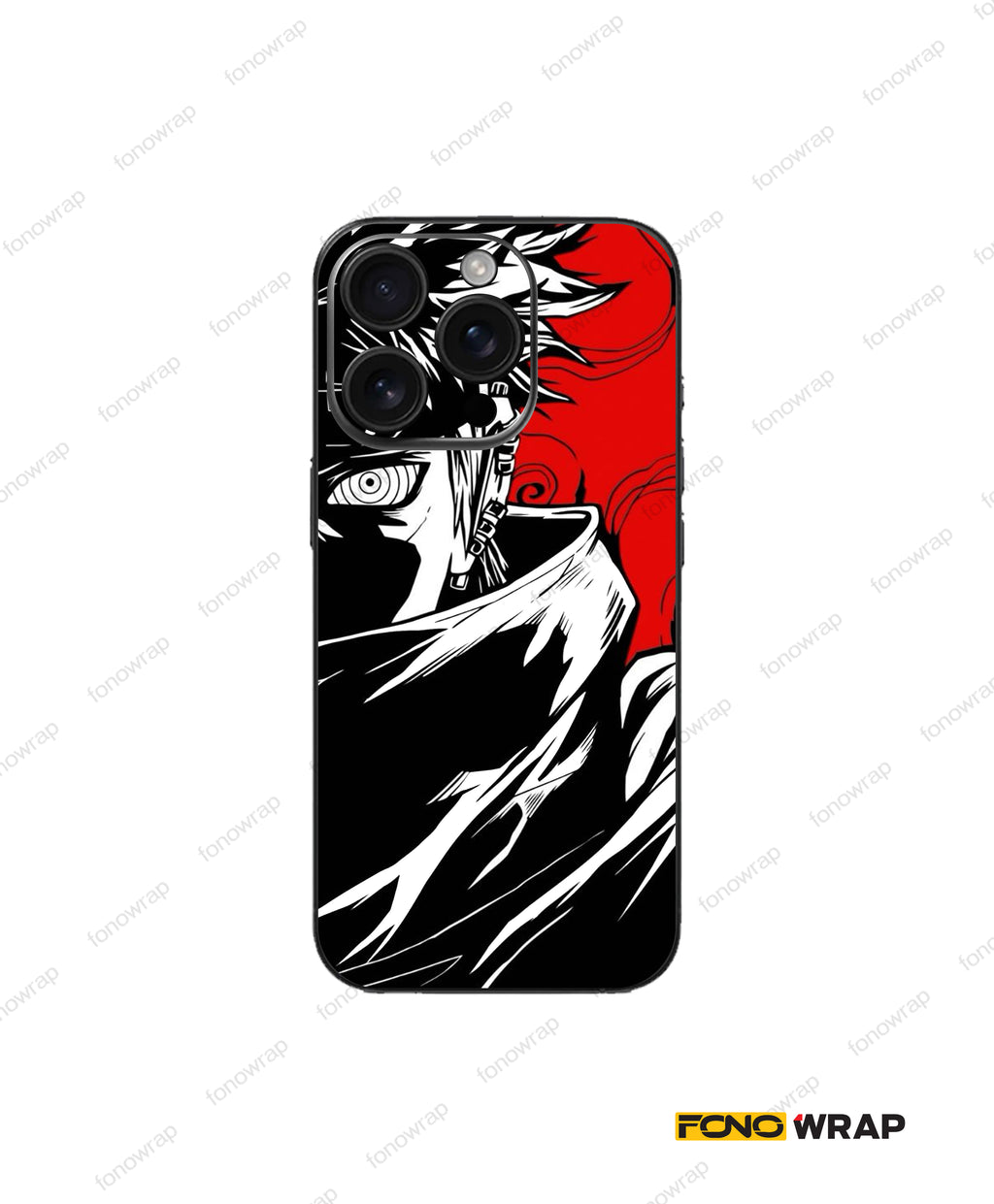 Red Gaze Naruto Anime Embossed Mobile Skin