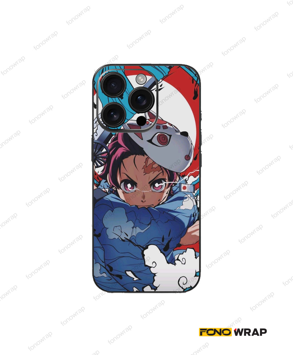 Tanjiro's Fox Mask Embossed Mobile Skin