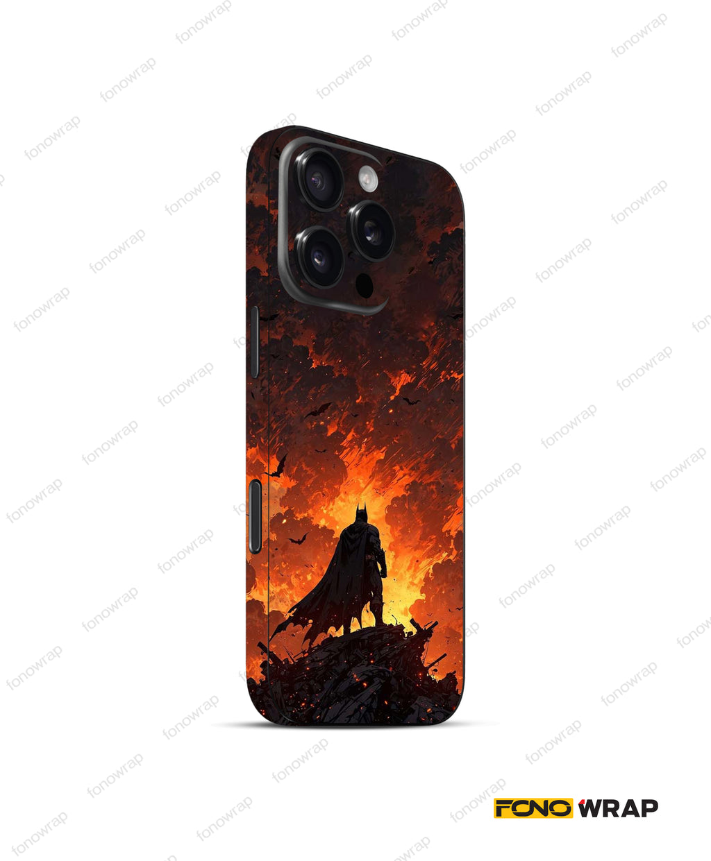 The Bat Embossed Mobile Skin