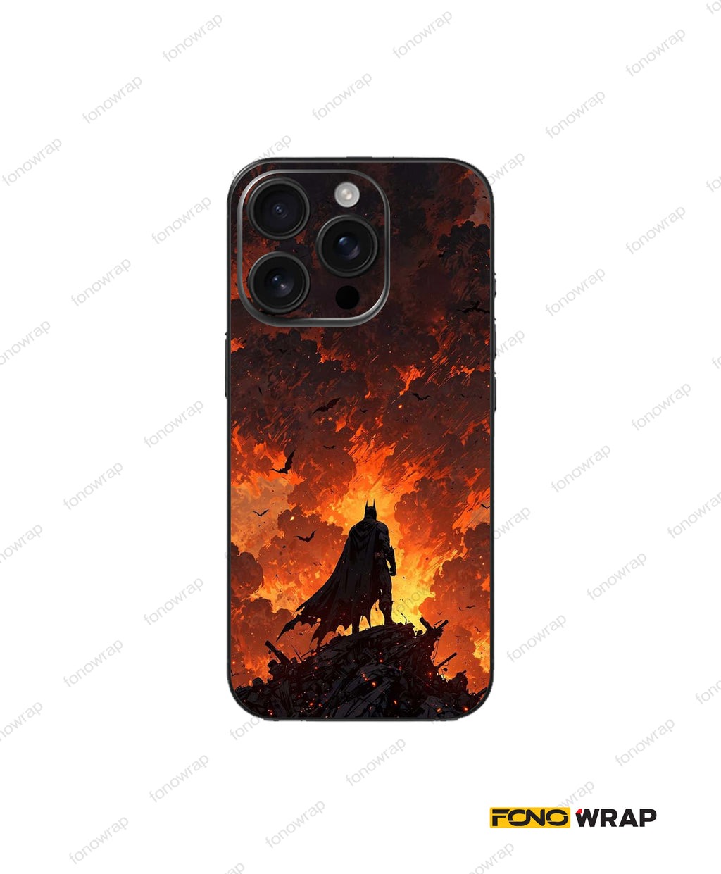 The Bat Embossed Mobile Skin