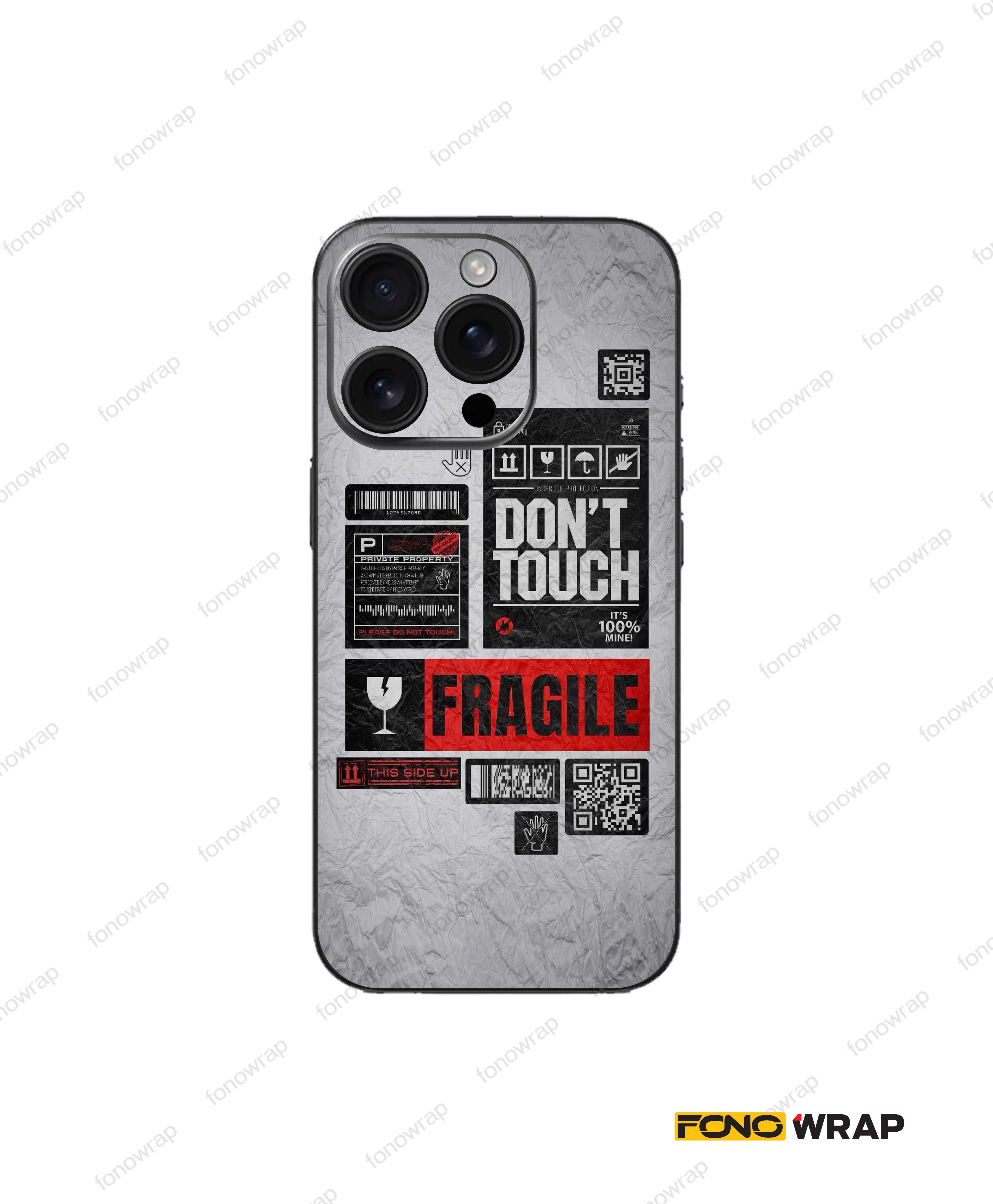 Handle With Care 3D Embossed Mobile Skin