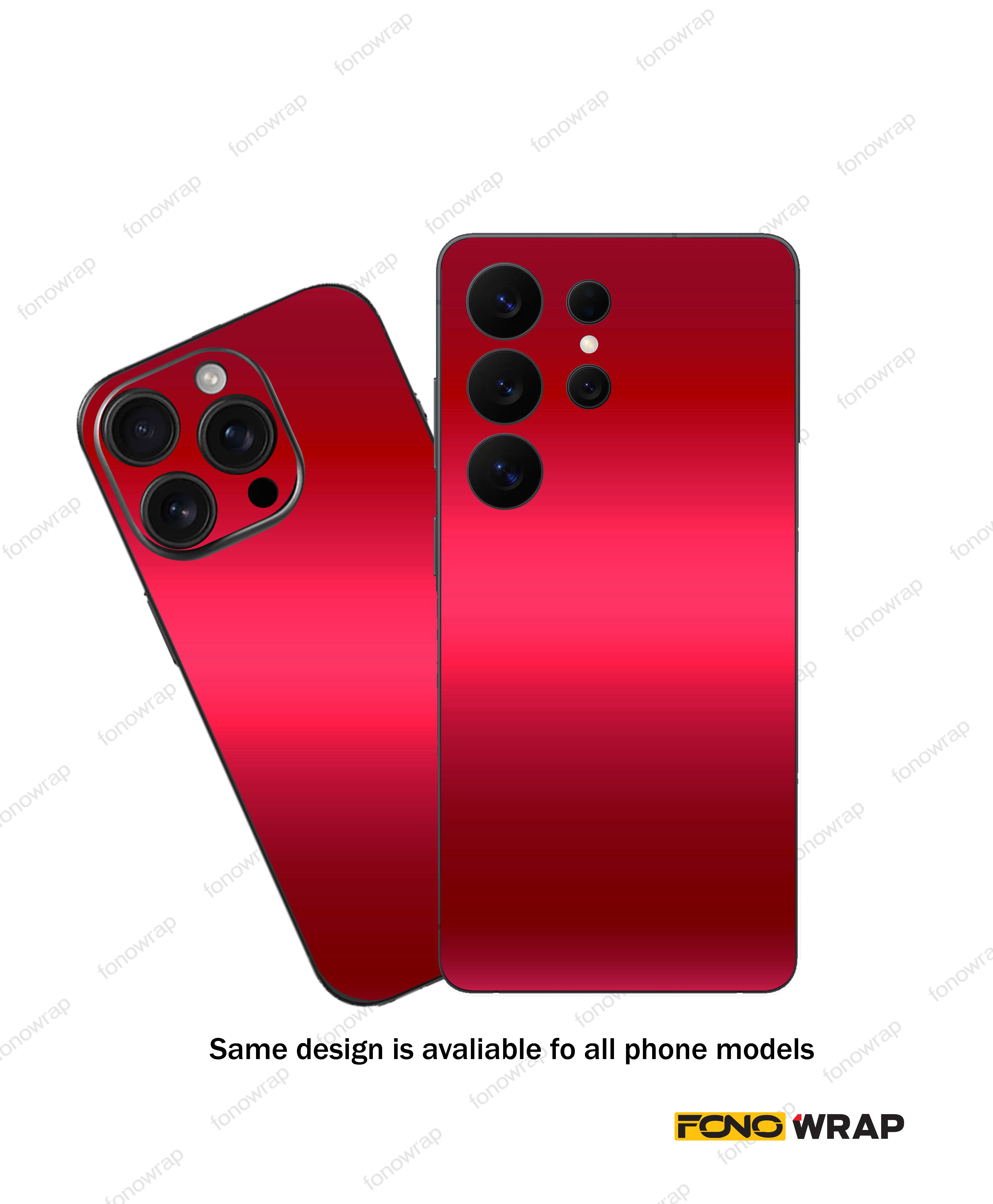 Metallic Wine Red Textured Mobile Skin