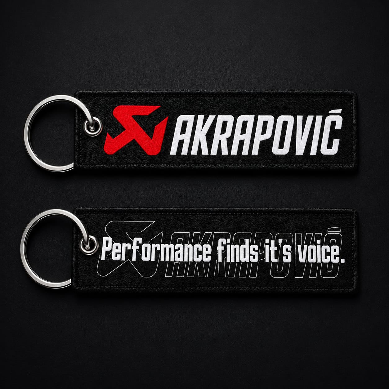Akrapovic Woven Keychain