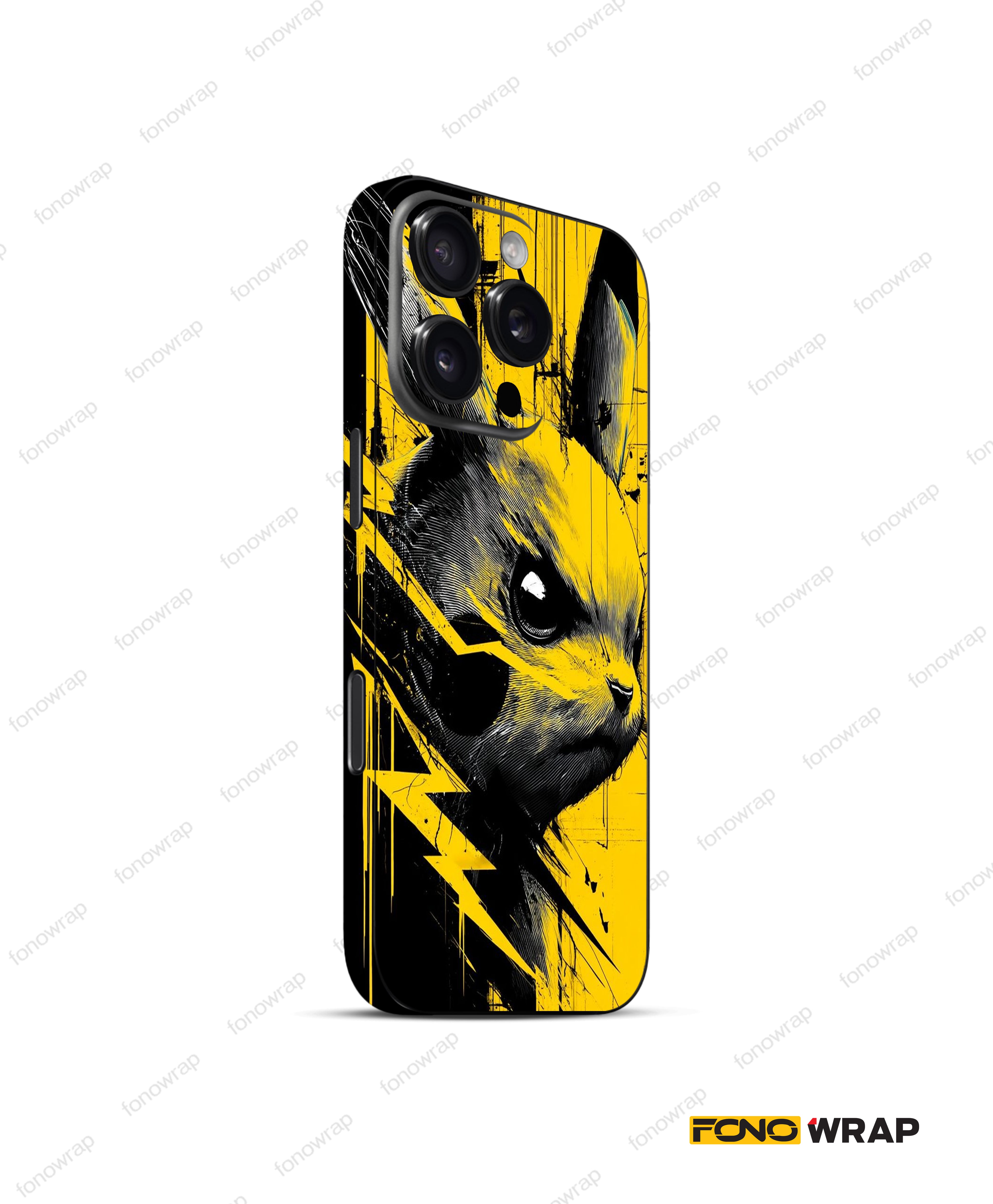 Pikachu Lightning 3D Embossed Mobile Skin