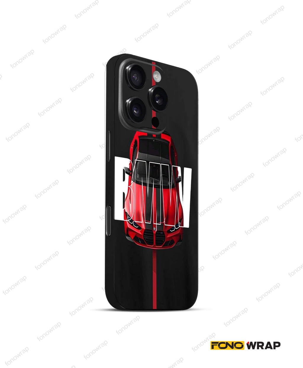 Fiery Red Embossed Mobile Skin