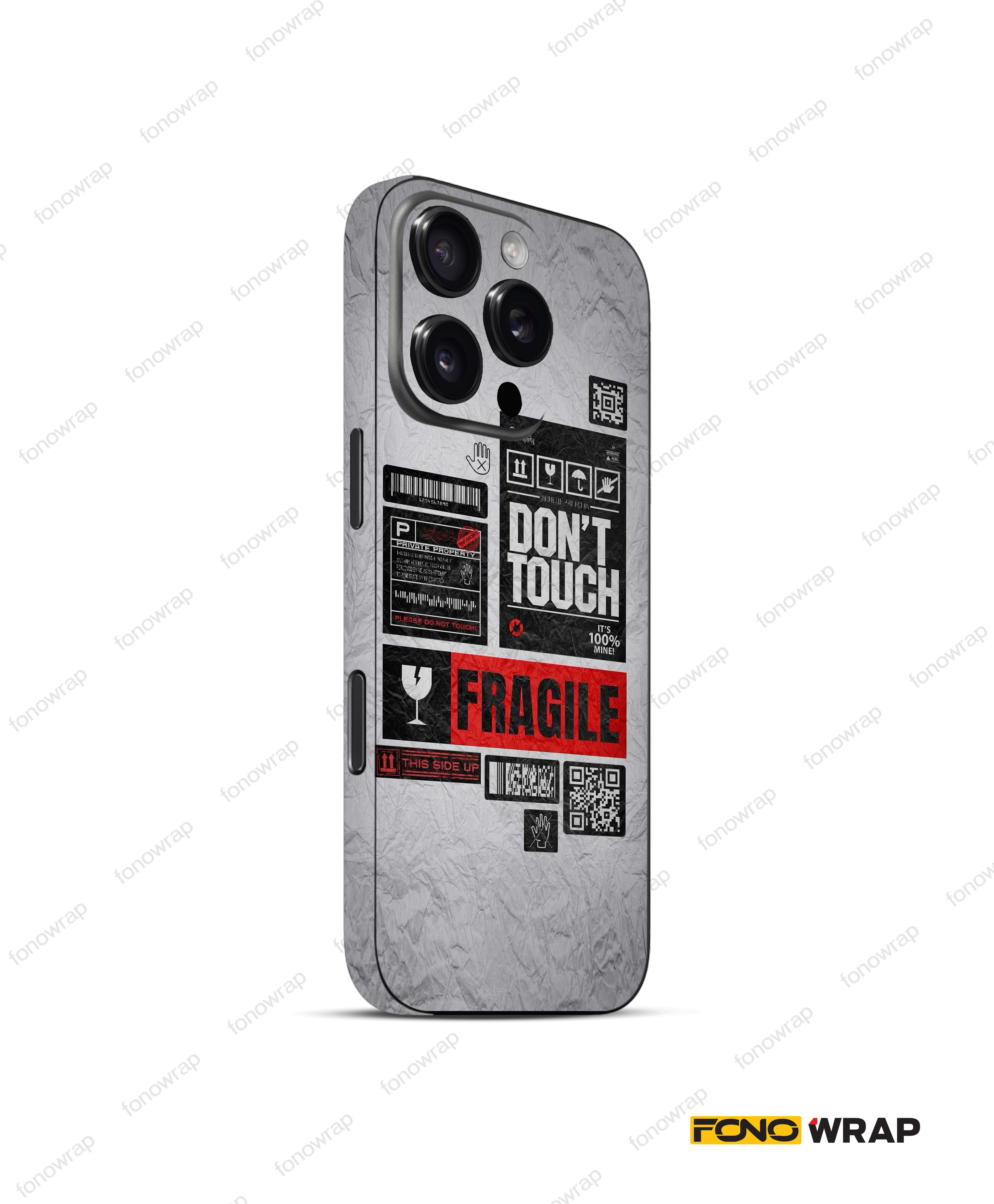 Handle With Care 3D Embossed Mobile Skin