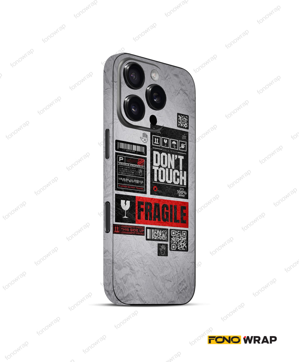 Handle With Care Embossed Mobile Skin