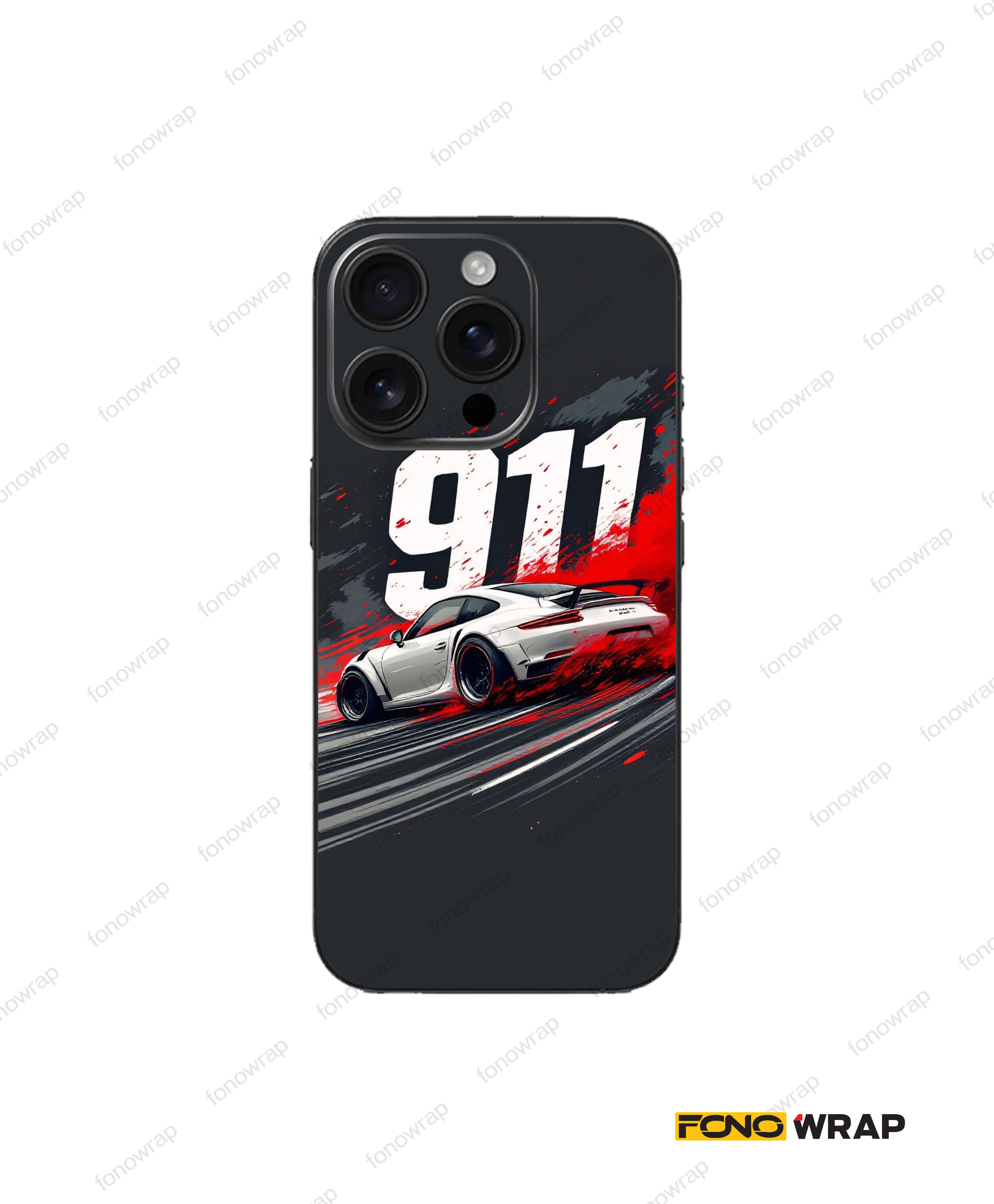 Blackish 911 3D Embossed Mobile Skin