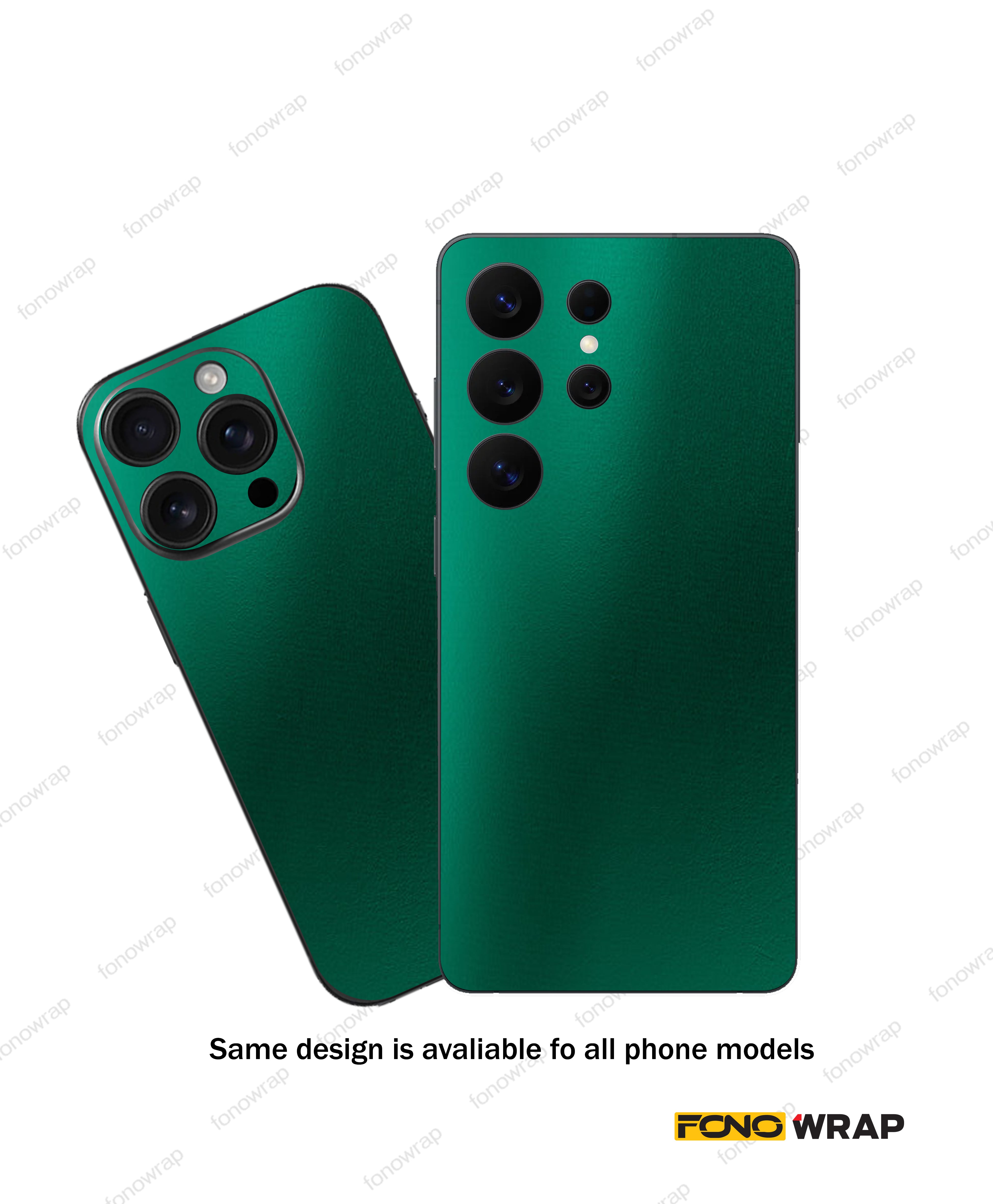 Metallic Green Textured Mobile Skin