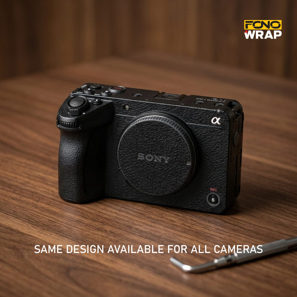 Black Leather Premium Camera Skin