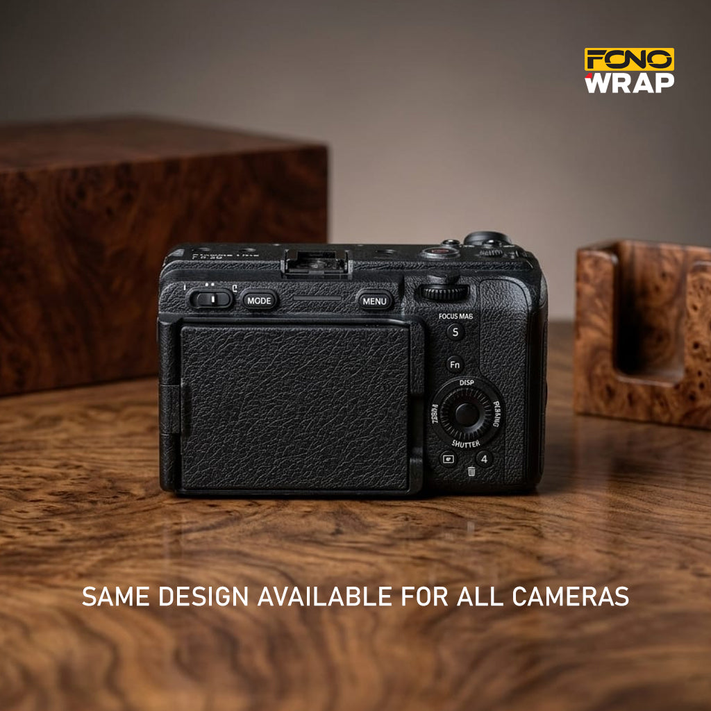 Black Leather Premium Camera Skin