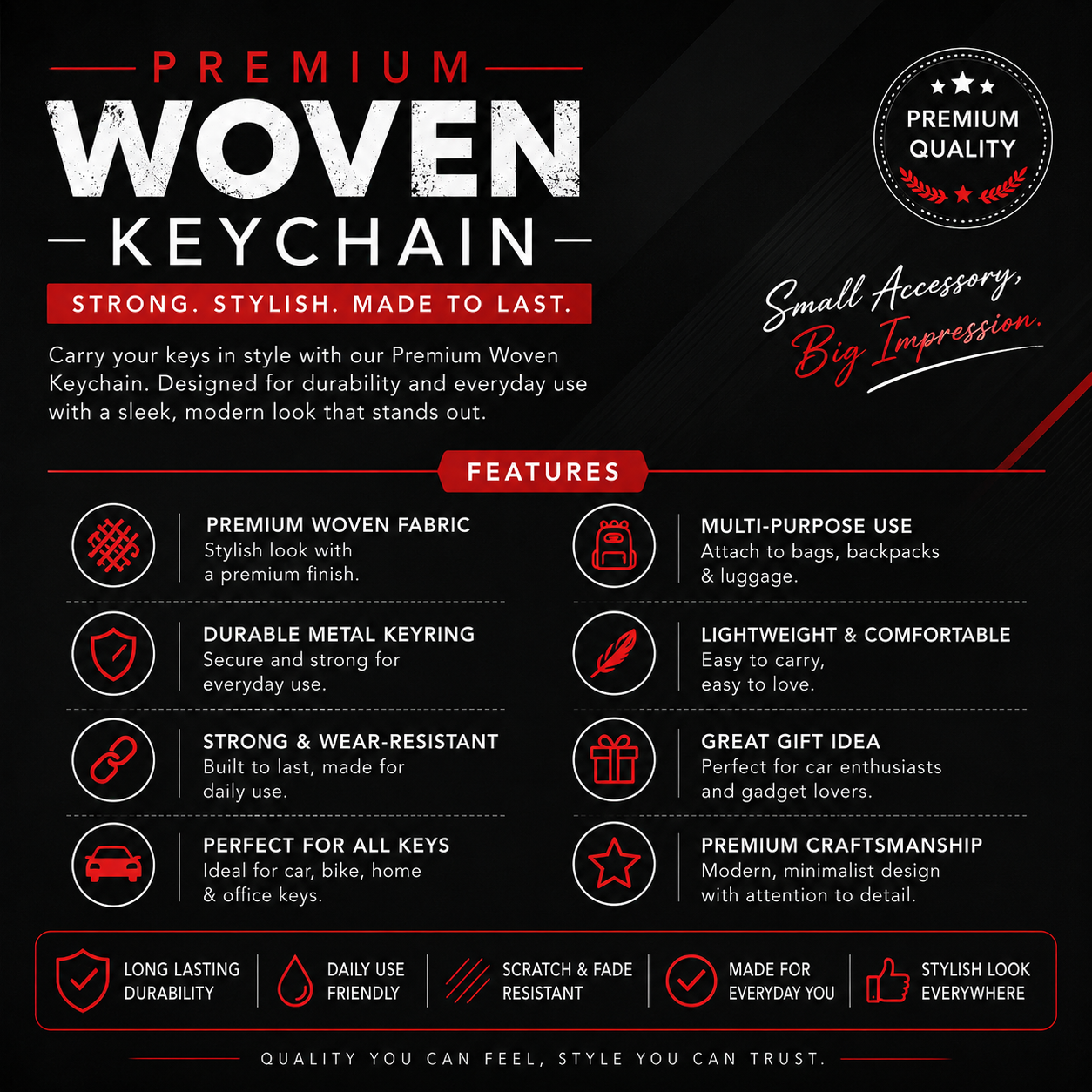 Dainese Woven Keychain